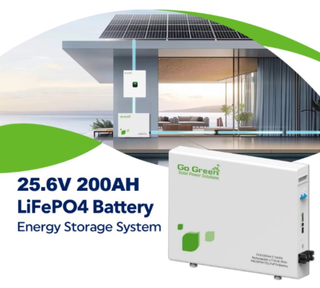 25.6V 200Ah LiFePO4 Battery Energy Storage System – 5120Wh BMS Protected ESS for Solar Home RV Marine Off‑Grid Telecom and UPS Backup Power